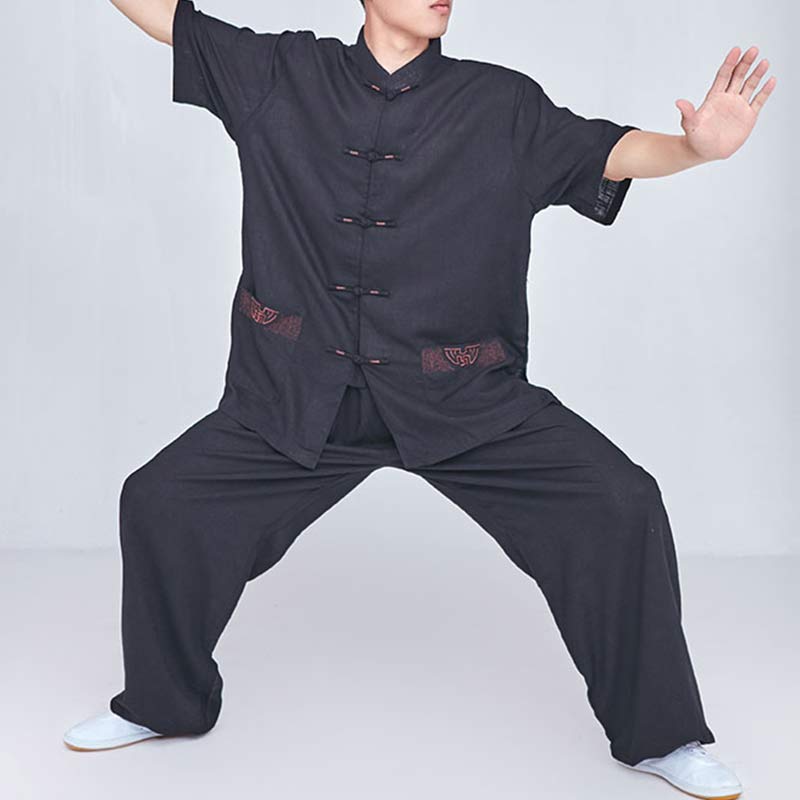 Conjunto de ropa unisex con bordado de Buddha Stones para meditación, oración zen, práctica espiritual de tai chi y qigong - image 25