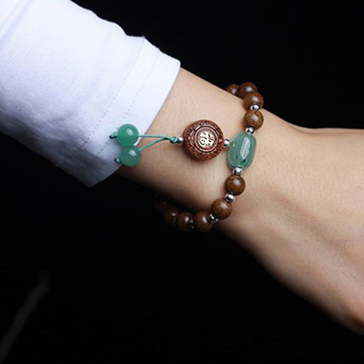 Abelia Biflora Pulsera Protección Felicidad Madera