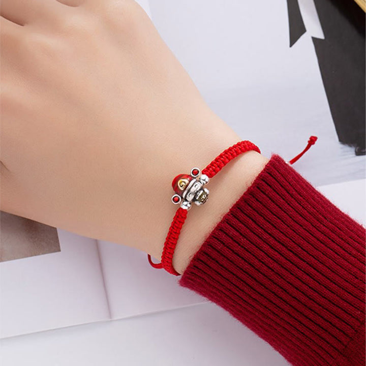 Pulsera trenzada de fuerza de la suerte, hilo hecho a mano, Dios de la riqueza , Buddha Stones