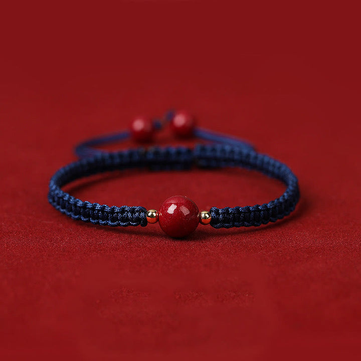 Pulsera de hilo rojo con cuentas de cinabrio de la suerte, Buddha Stones