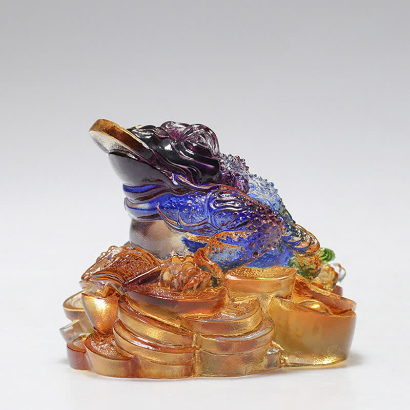 Feng Shui Rana hecha a mano Liuli Crystal Art Piece Riqueza Decoración de la Oficina del Hogar - image 6