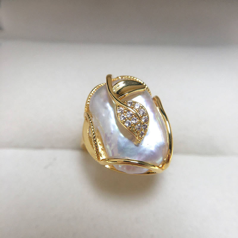 Anillo de riqueza de felicidad de flor de oro chapado en cobre y Buddha Stones