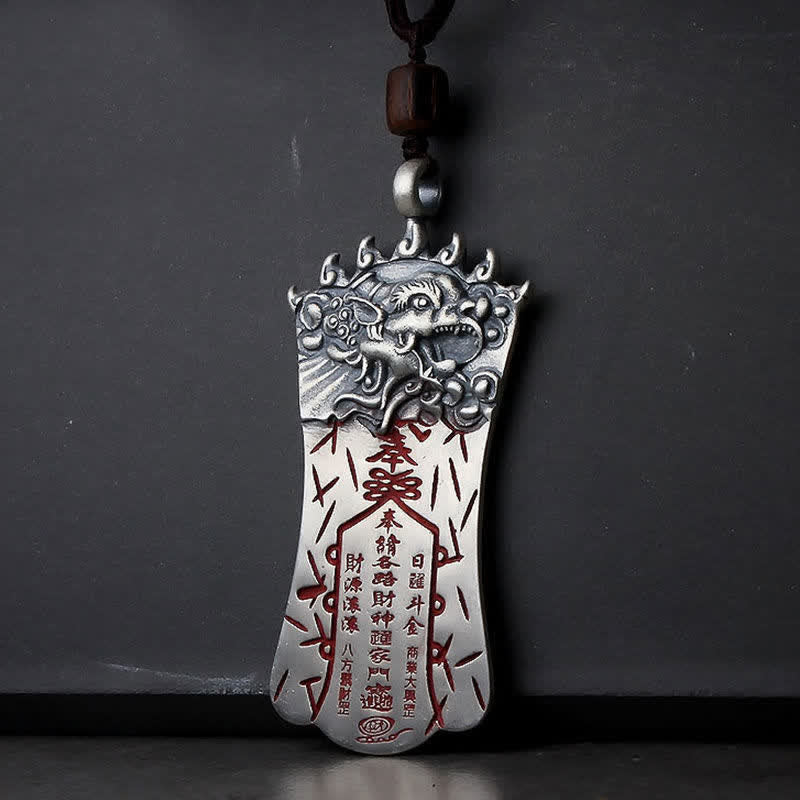 Colgante de collar de equilibrio de cinabrio FengShui Bagua PiXiu - image 1