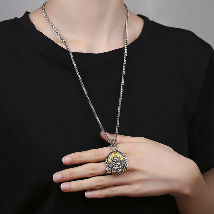 Buddha Stones amarillo dios de la riqueza amuleto cobre suerte collar colgante