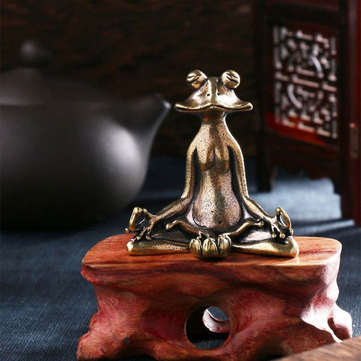 Buddha Stones, Mini Rana pequeña, Tortuga, pez Koi, Caracol, cangrejo, cobre, riqueza, decoración del hogar