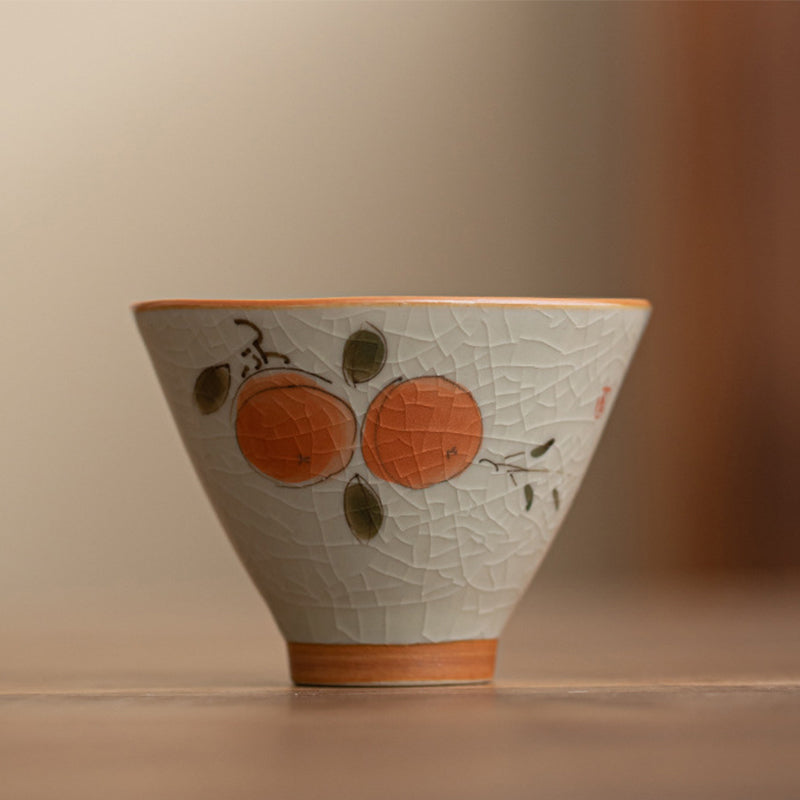 Taza de té de cerámica con Buddha Stones , barco caqui, pez Koi, loto, taza de té de Kung Fu, 50ml