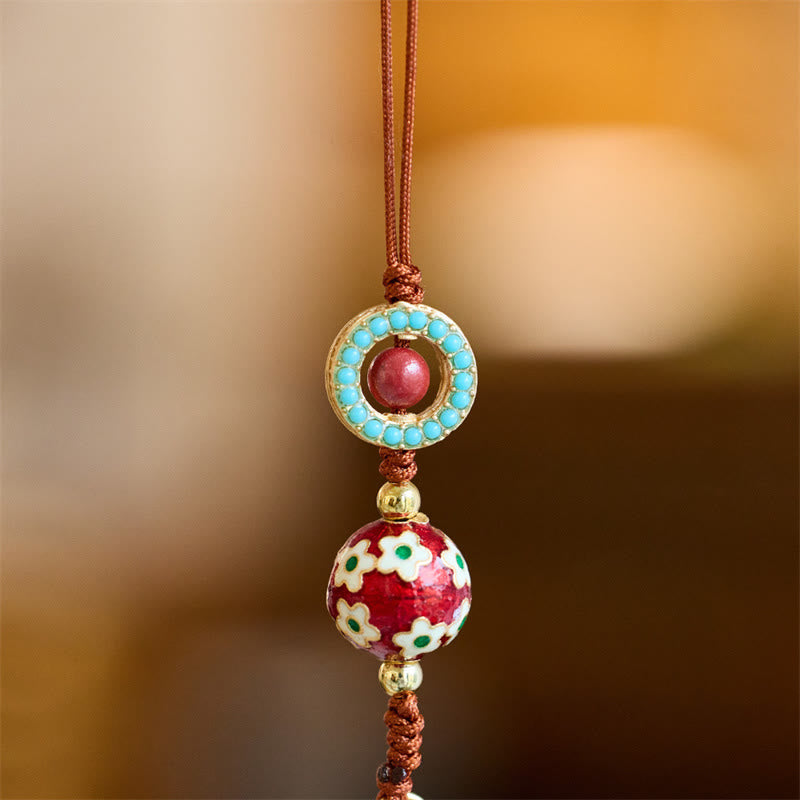 Buddha Stones Wu Lou calabaza Fu personaje Tai Sui amuleto fortuna teléfono colgante decoración llavero
