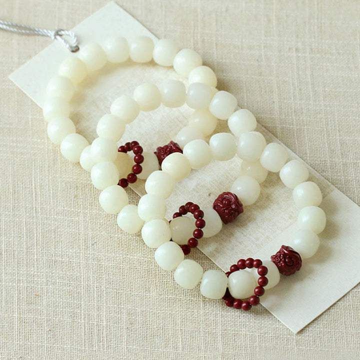 Buddha Stones Natural Bodhi Semilla Cinabrio Bailando León Encanto Sabiduría Armonía Muñeca Mala