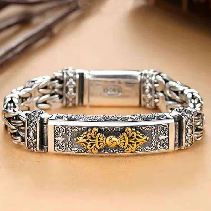 Pulsera de equilibrio de cobre con patrón trenzado trenzado Vajra Dorje de Buddha Stones