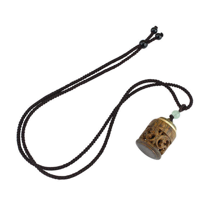 Buddha Stones Tíbet Sándalo Verde Palisandro Om Mani Padme Hum Loto Collar Calmante Positivo Colgante - image 16
