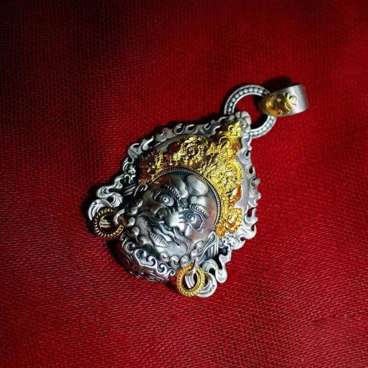 Buddha Stones amarillo dios de la riqueza amuleto cobre suerte collar colgante