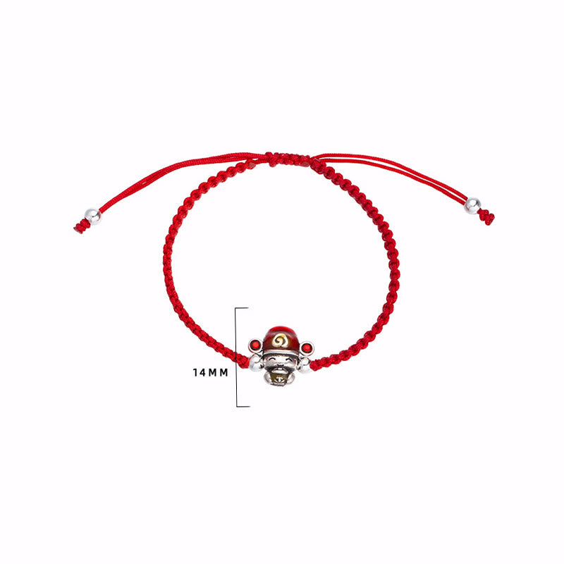 Pulsera trenzada de fuerza de la suerte, hilo hecho a mano, Dios de la riqueza , Buddha Stones