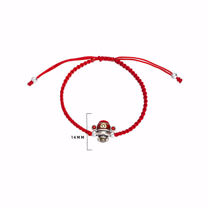 Pulsera trenzada de fuerza de la suerte, hilo hecho a mano, Dios de la riqueza , Buddha Stones