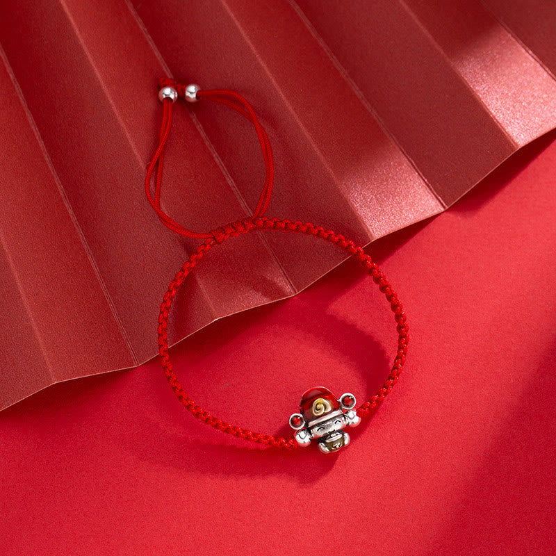 Pulsera trenzada de fuerza de la suerte, hilo hecho a mano, Dios de la riqueza , Buddha Stones