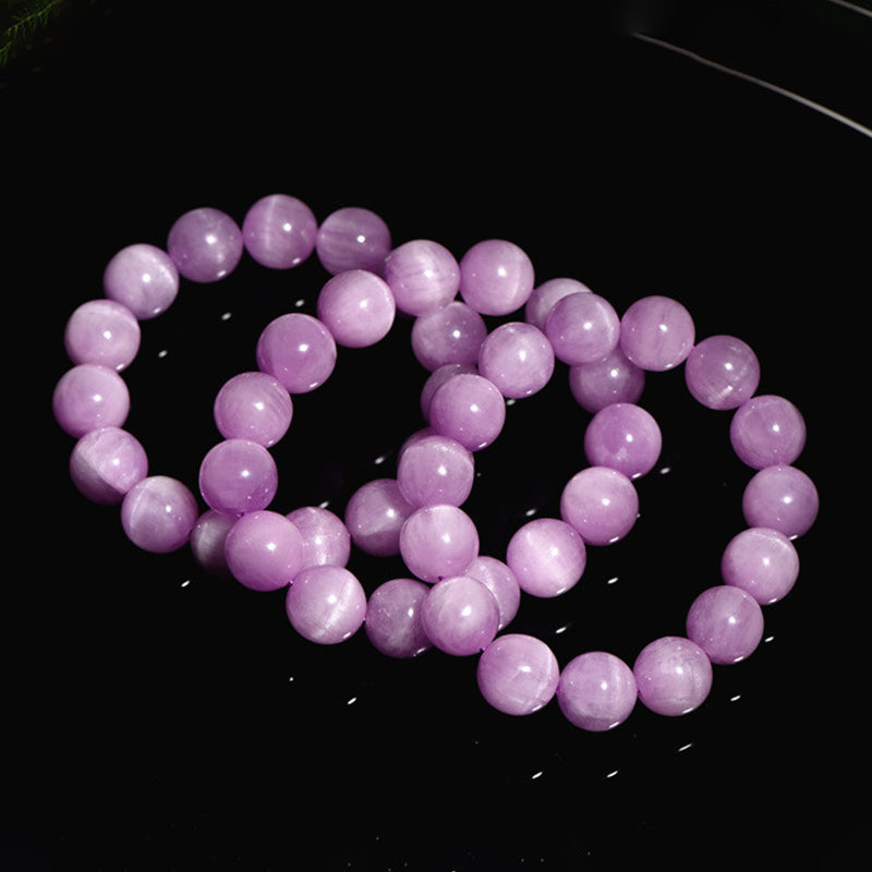 Pulsera de crecimiento espiritual de amor de kunzita natural con Buddha Stones
