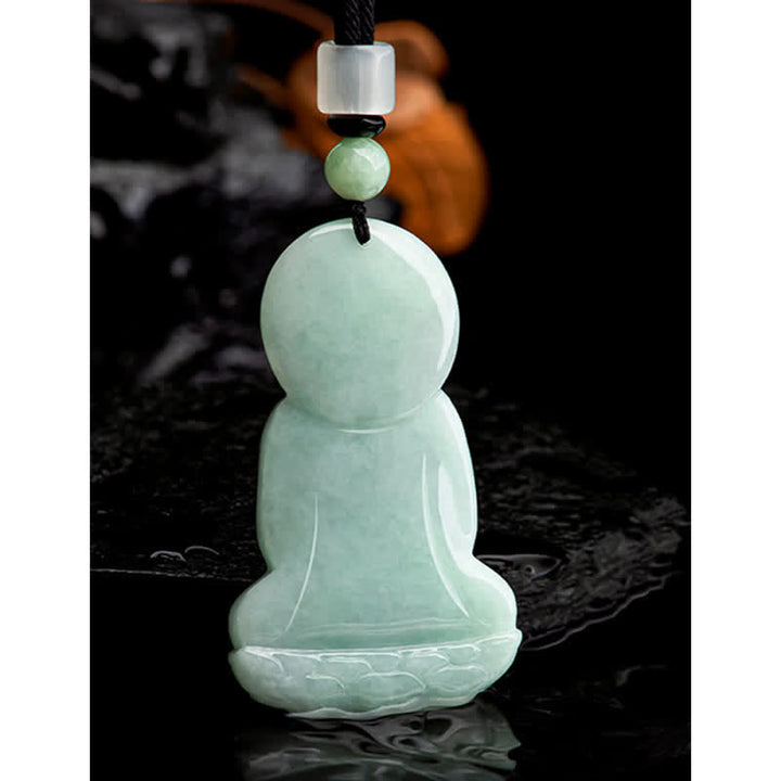 Collar de cadena de compasión con amuleto de jade de Buda Amitabha de Buddha Stones - image 15