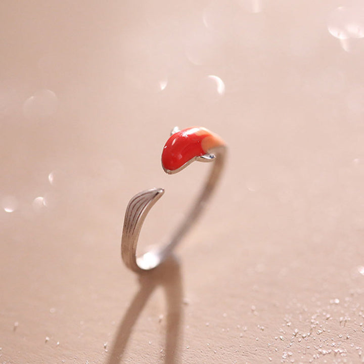 Anillo ajustable de la suerte del equilibrio de cobre del pez Koi de las Buddha Stones