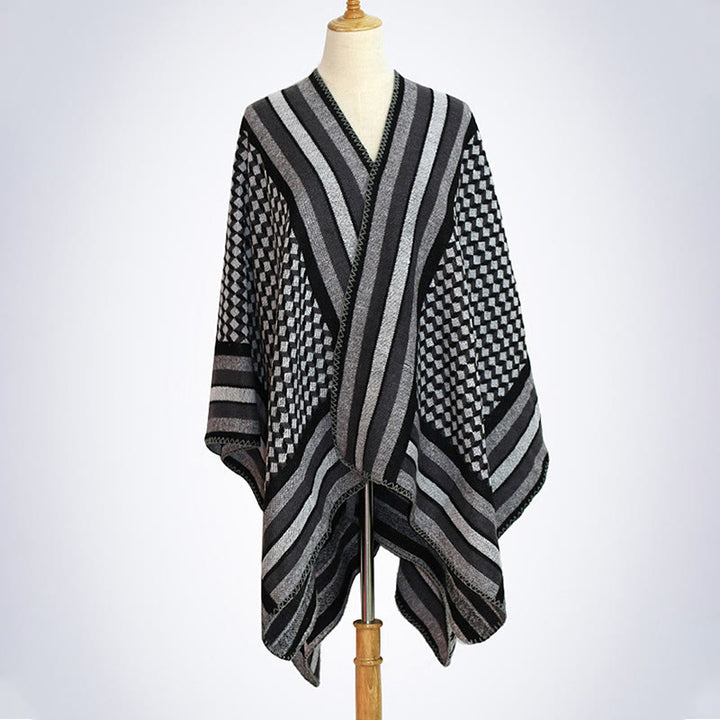 Mantón tibetano de Buddha Stones , patrón clásico, bufanda de viaje cálida y acogedora para invierno - image 26