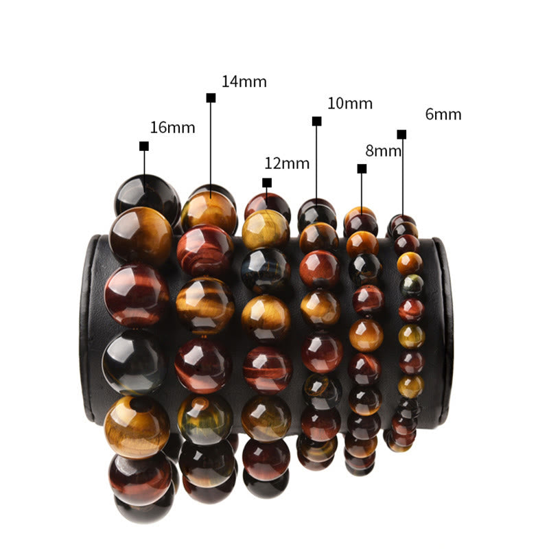 Pulsera de protección positiva con ojo de tigre natural de Buddha Stones