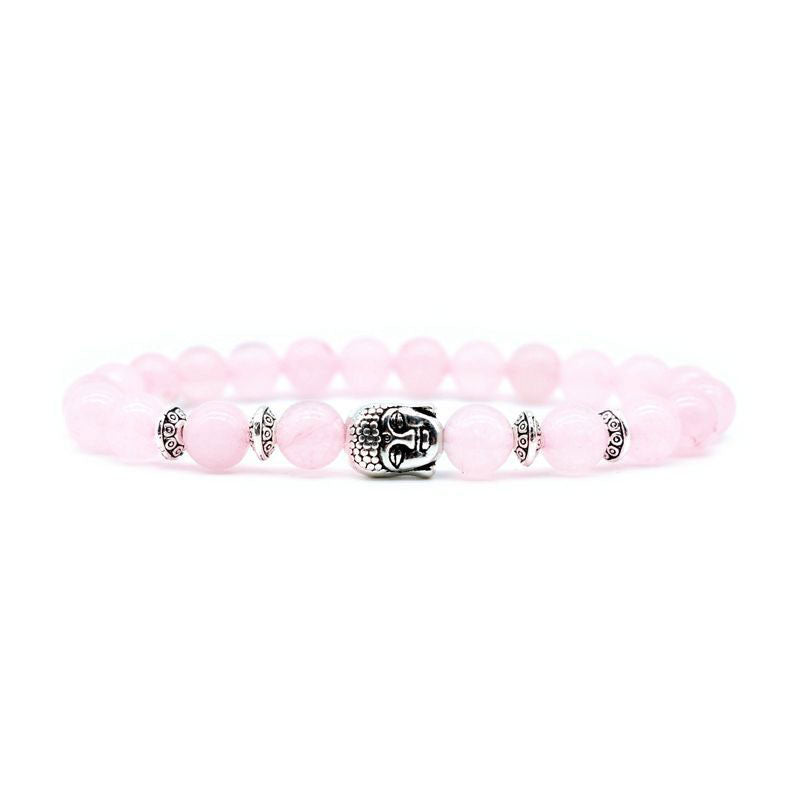 Pulsera curativa de amor con amatista y Buddha Stones