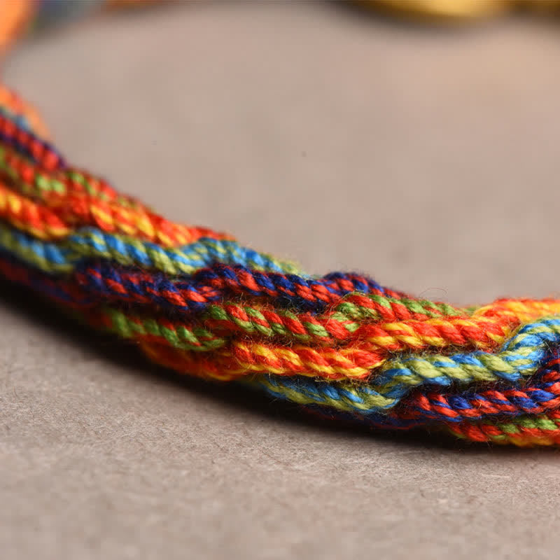 Pulsera de cuerda con nudo de reencarnación colorida, atrapasueños, Om Mani Padme Hum tibetano, Buddha Stones