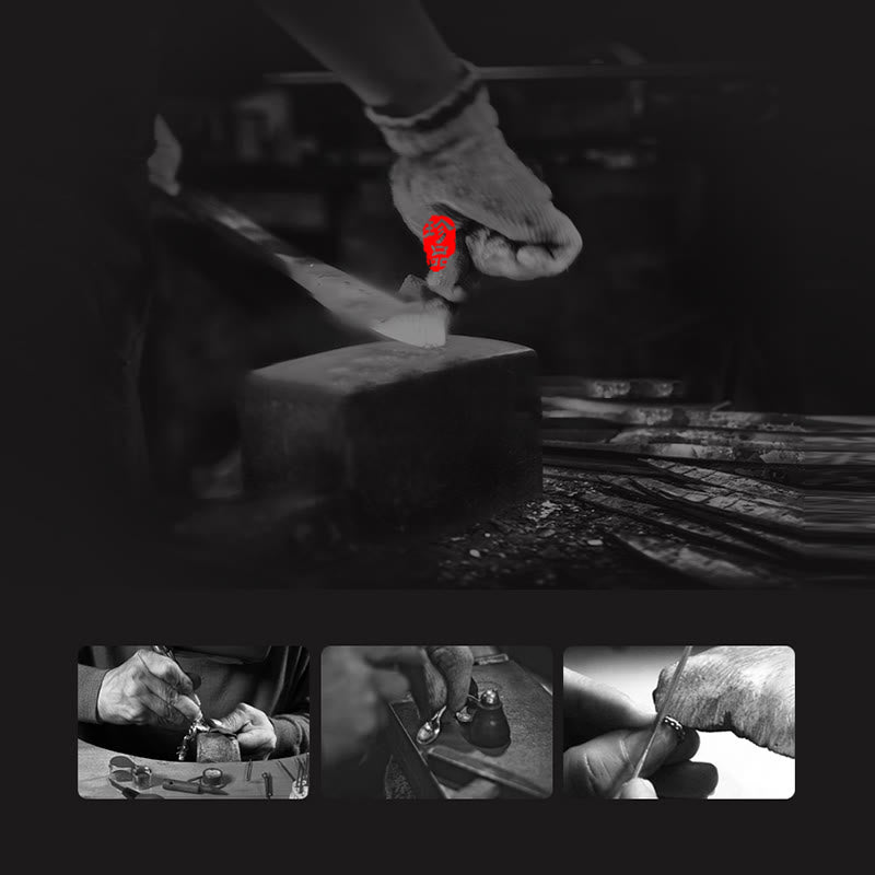 Pulsera de metal creativa con diseño tallado de Om Mani Padme Hum de plata de ley 925 con Buddha Stones - image 17