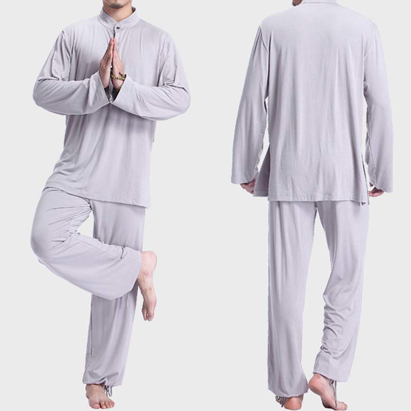 Conjunto de ropa para hombre para práctica de yoga, meditación, oración, tai chi, zen y espiritualidad con Buddha Stones - image 2