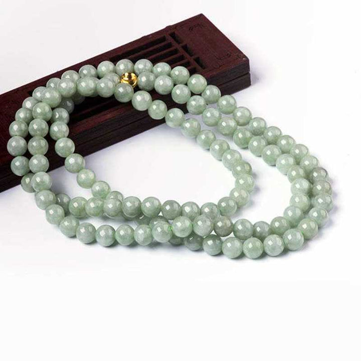 Pulsera de la Suerte de Jade de 108 Cuentas Mala