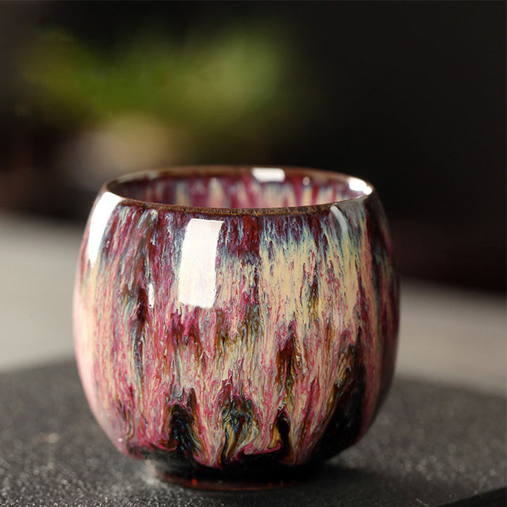 Buddha Stones Simple multicolor cambio de horno chino Jianzhan taza de té de cerámica Kung Fu taza de té 110ml