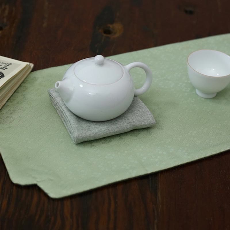 Posavasos para taza de té con diseño de brocado floral elegante