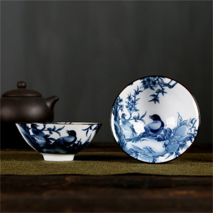 Taza de té de Buddha Stones, flores, carácter Fu, montañas, loto, flores de cerezo, taza de té de Kung Fu