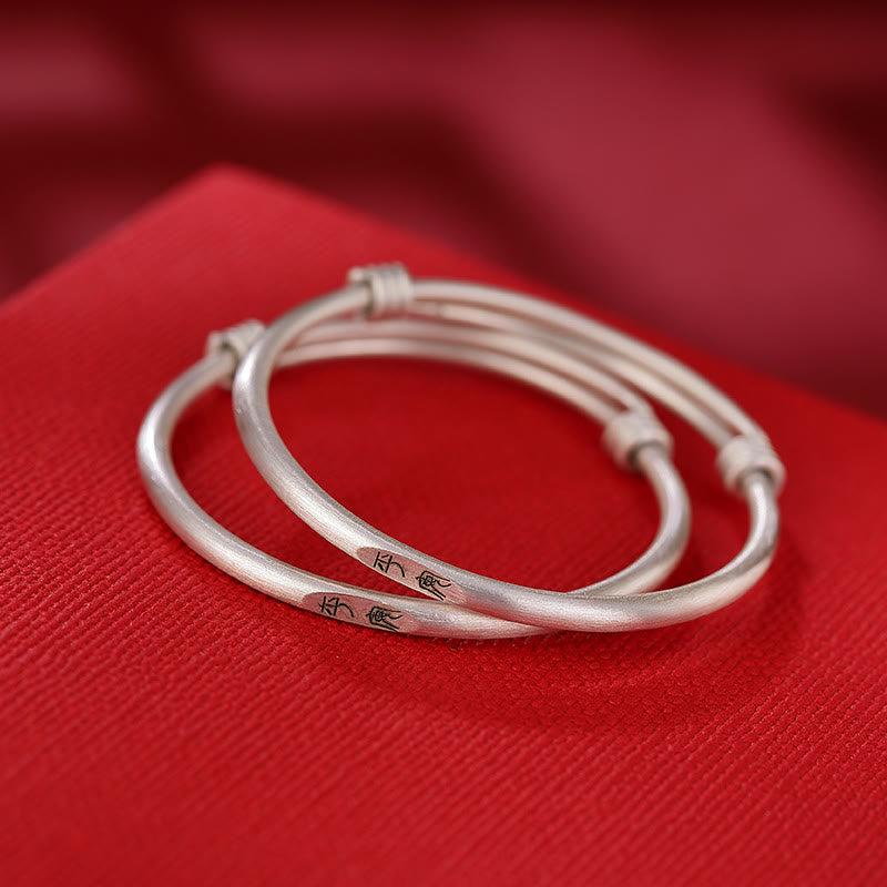 Pulsera para niños con Buddha Stones de plata de ley 999, protección de la paz y la alegría