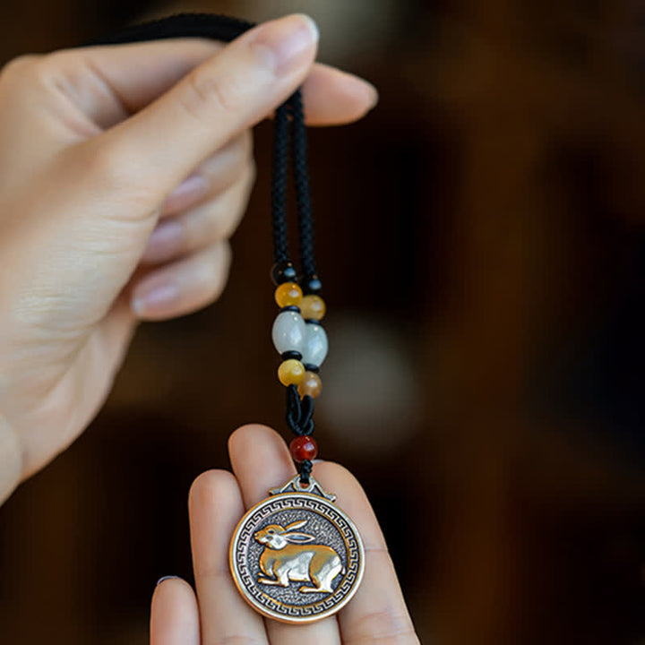 12 colgante del collar de la fortuna de la riqueza del zodiaco chino - image 3
