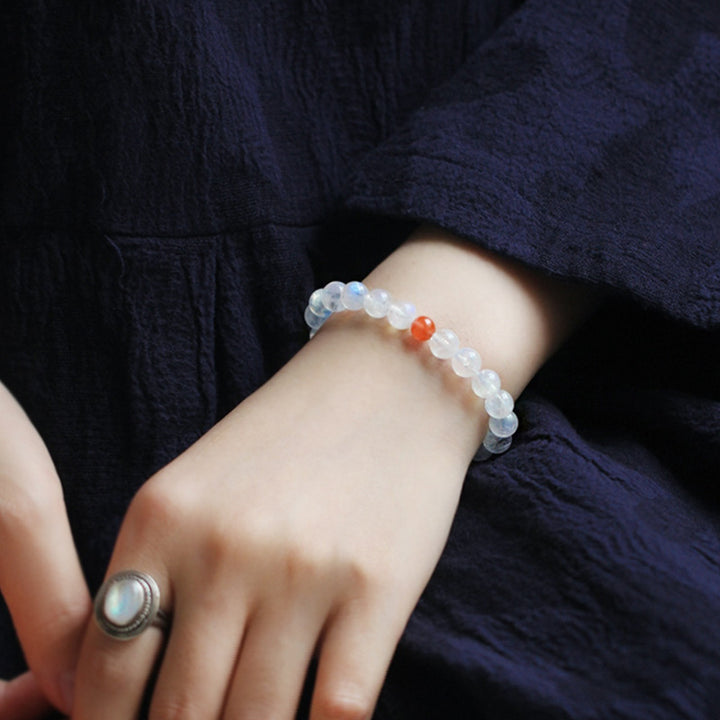 Pulsera Positiva Curativa Calma de Piedra Lunar