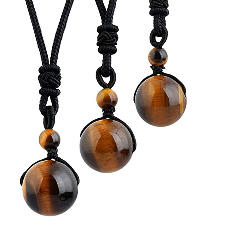 Collar de protección de ojos de tigre tibetano con Buddha Stones