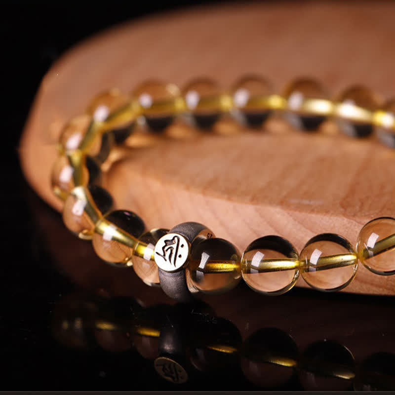 Pulsera de protección de citrino de Buda natal del zodíaco chino de plata de ley 925 - image 13