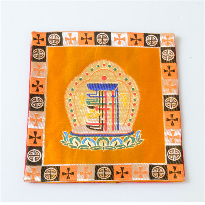 Estera de altar de oración Man-Bcu Kalachakra, estera de Jacquard para meditación curativa