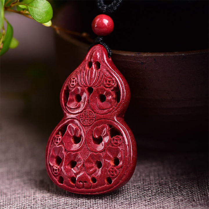 Buddha Stones, Buda sonriente, Yin Yang, calabaza del zodiaco chino, colgante de collar con bendición de cinabrio Natural - image 23