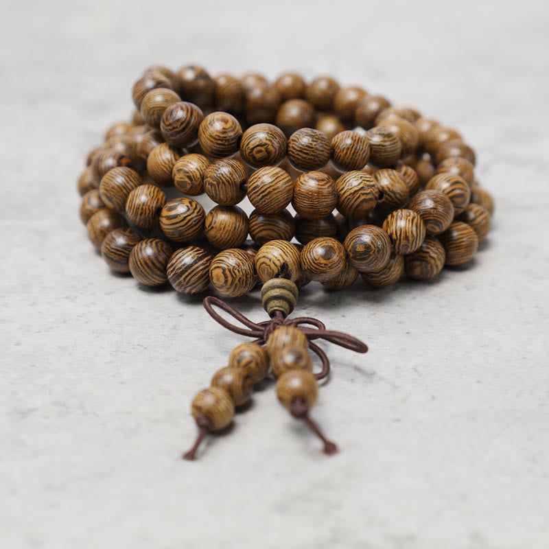Pulsera de cuentas de Mala con Buddha Stones , 108, oración, meditación, sándalo, elástica - image 16