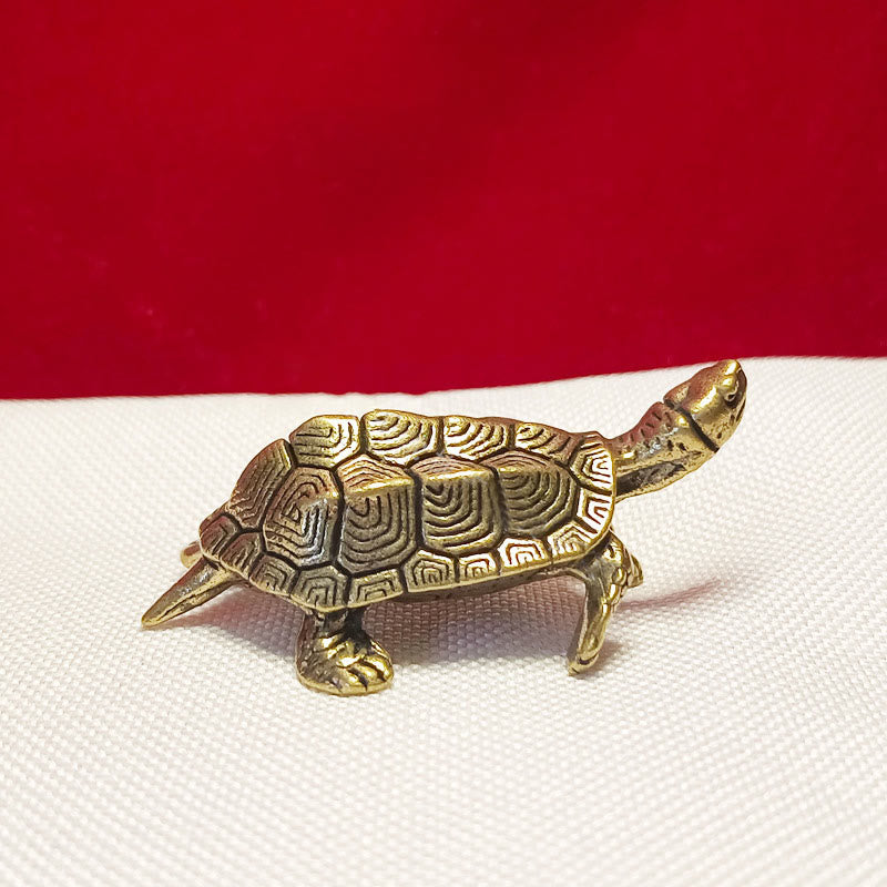 Buddha Stones, Mini Rana pequeña, Tortuga, pez Koi, Caracol, cangrejo, cobre, riqueza, decoración del hogar - Tortuga de la longevidad - image 12
