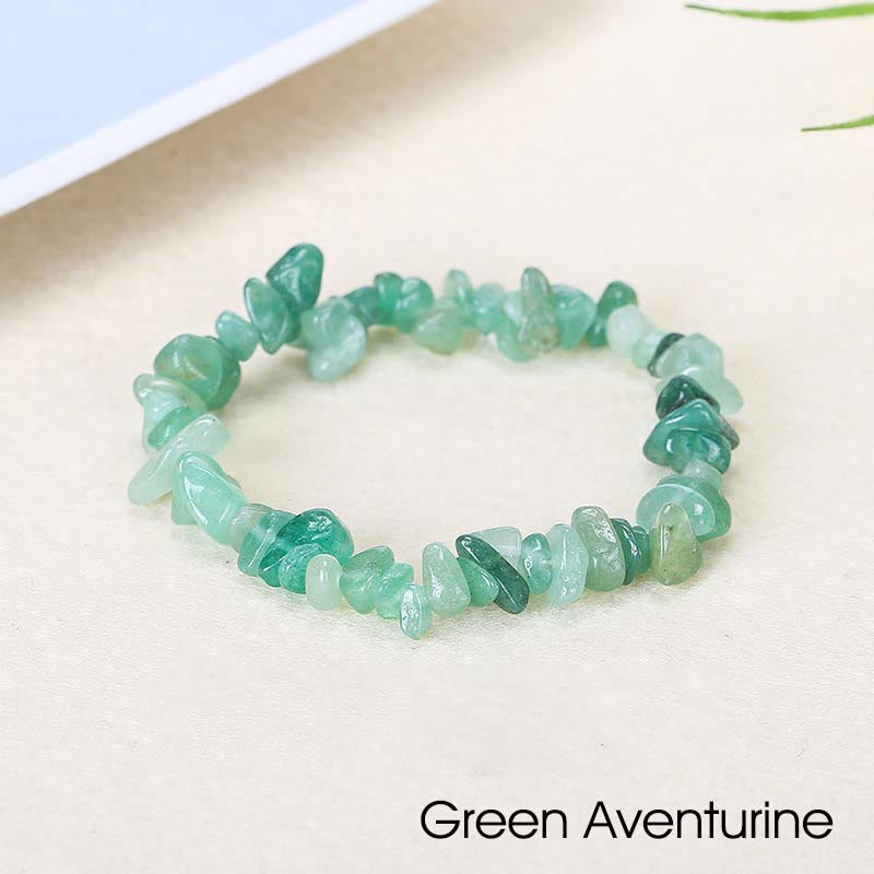 Pulsera calmante de calidez de piedra de cristal de forma irregular natural - Aventurina verde (circunferencia de la muñeca: 15-18 cm) - image 70