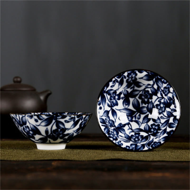 Taza de té de Buddha Stones, flores, carácter Fu, montañas, loto, flores de cerezo, taza de té de Kung Fu
