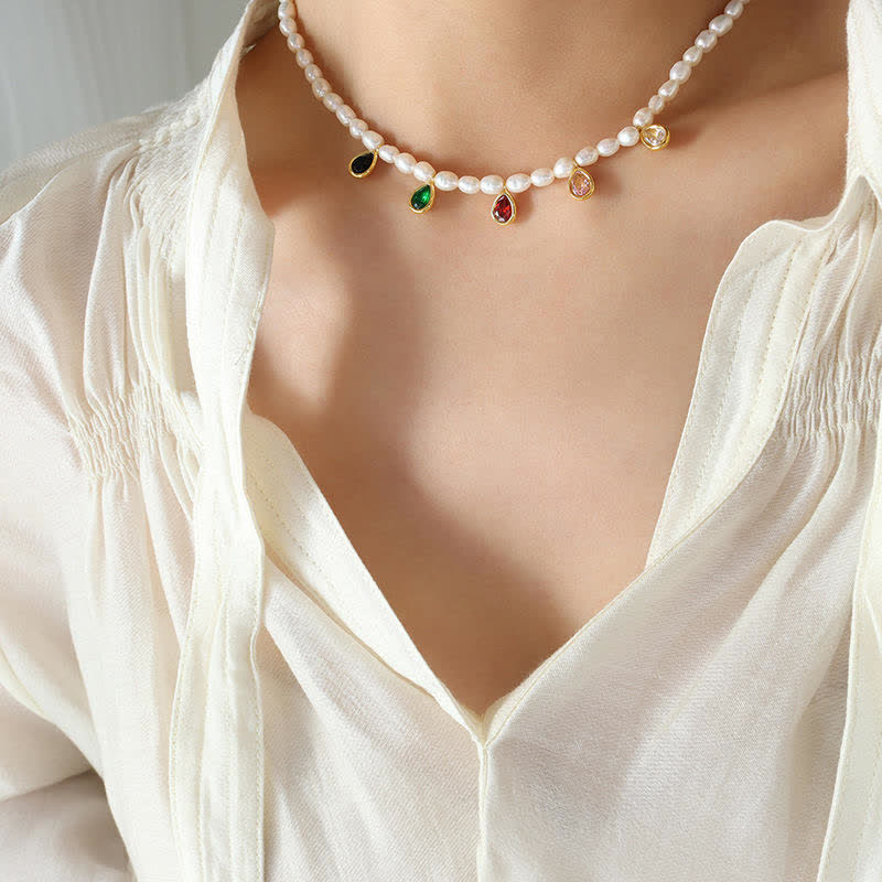 Colgante de collar de pureza de piedra de cristal de perla