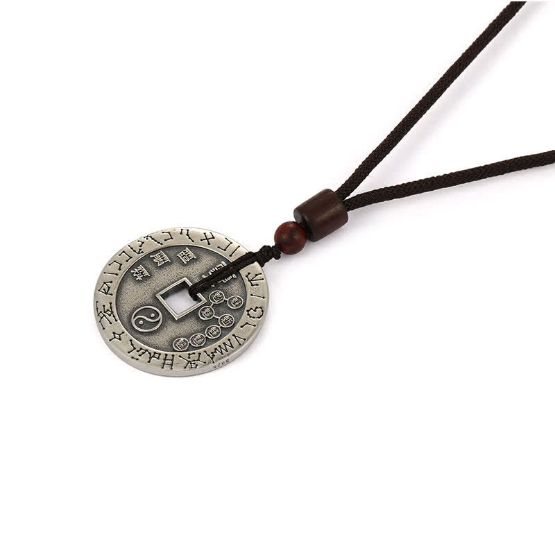 Colgante de collar de energía de equilibrio de estrella de moneda de cobre Bagua Yin Yang de Buddha Stones - image 11