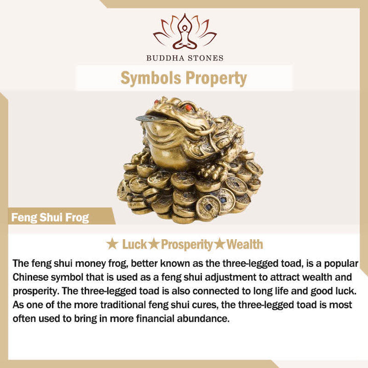 Buddha Stones FengShui Riqueza Decoración de rana de la suerte