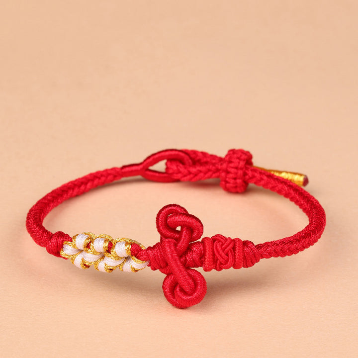 Pulsera de cuerda trenzada hecha a mano con Buddha Stones , nudo Wenchang, fuerza de la suerte