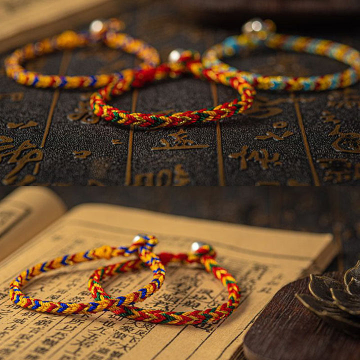 Buddha Stones &quot;Que seas buena fortuna y éxito&quot; Pulsera Suerte Multicolor