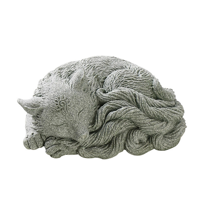 Buddha Stones pequeñas de nueve colas, protección de zorro, decoración para el hogar, té, mascota