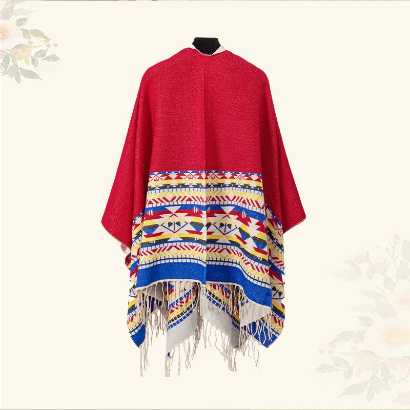 Mantón tibetano de Buddha Stones, geometría colorida, bufanda de viaje acogedora para invierno