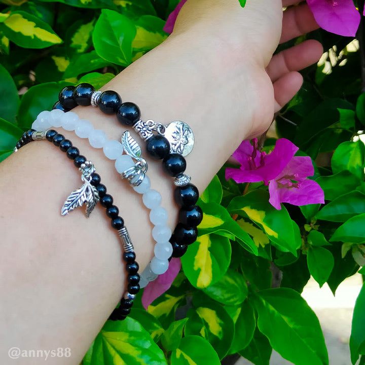 Pulsera de loto de energía curativa con cuentas de cristal de cuarzo natural, 3 uds., Buddha Stones - image 12